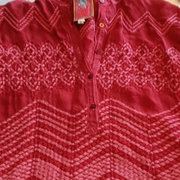 Johnny Was Rayon Shirt Size S - Picture 5 of 5